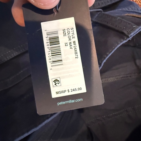 Peter Millar Men's Size 32 Navy Delvin Five-Pocket Pant MSRP $245 - Picture 7 of 8